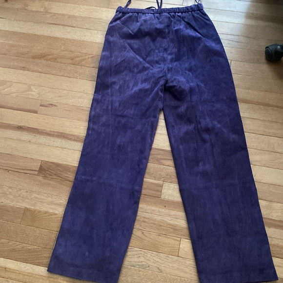 TERRY LEWIS Classic Luxuries Suede Leather Lined Pants size 10 VINTAGE - Picture 5 of 10